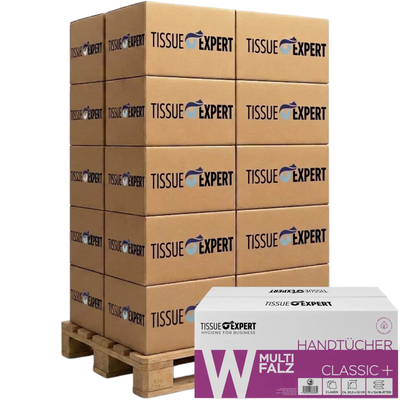 Palette Tissue Expert Handtücher 2-lagig W-Falz